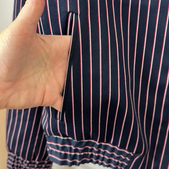 Banana republic red, white, & blue striped bomber jacket Small - Picture 6 of 9